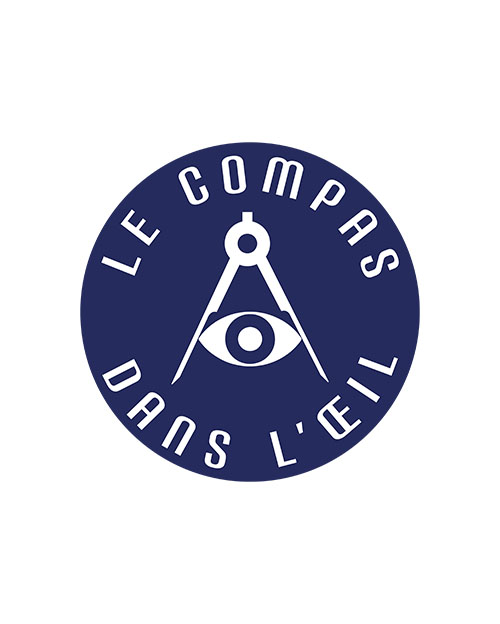 Logo le compas dans l'oeil